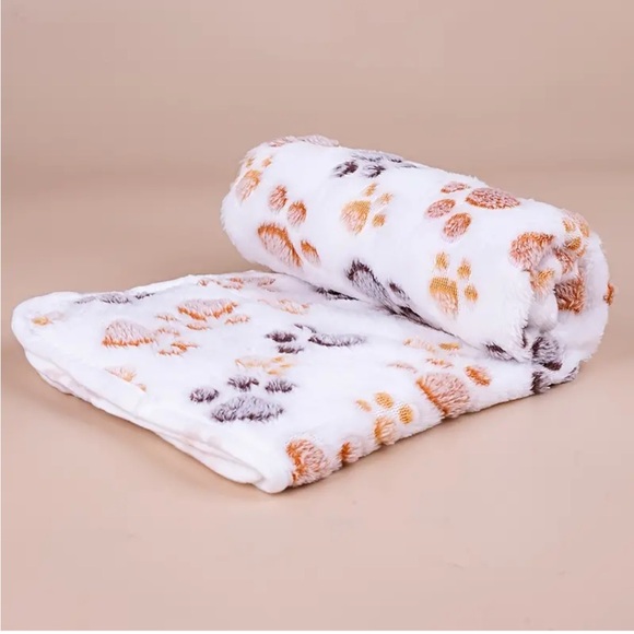 Paw Print Soft Cozy Small Pet Blanket - Picture 1 of 6
